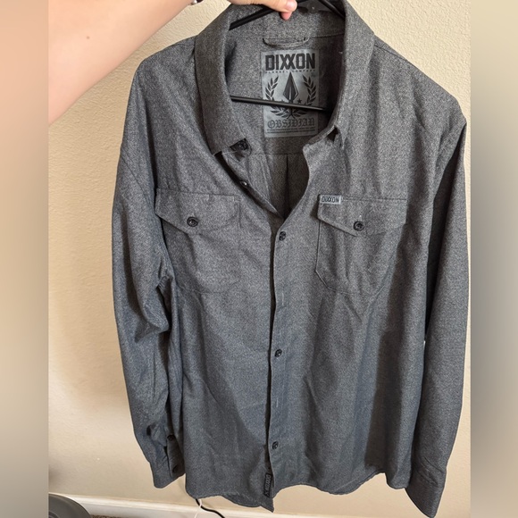 DIXXON Men’s Grey Flannel Button Up - Picture 1 of 3